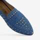 Dames loafers denim met studs