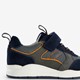 Leren jongens sneakers blauw oranje
