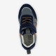 Leren jongens sneakers blauw oranje