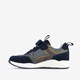 Leren jongens sneakers blauw oranje