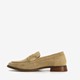 Suede dames loafers donkerbeige