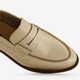 Leren dames loafers metallic goud