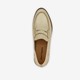 Leren dames loafers metallic goud