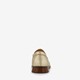 Leren dames loafers metallic goud