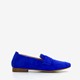 Suede dames loafers kobalt blauw