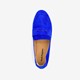 Suede dames loafers kobalt blauw
