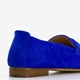 Suede dames loafers kobalt blauw