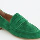 Suede dames loafers groen