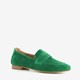 Hush Puppies suede dames loafers groen