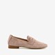 Suede dames loafers beige