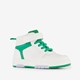 Leren jongens sneakers wit groen