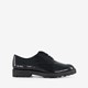 Lak dames veterschoenen croco design