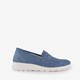 Leren dames instapper blauw