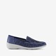 Leren dames instappers blauw