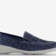 Leren dames instappers blauw