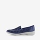 Leren dames instappers blauw