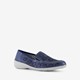 Leren dames instappers blauw