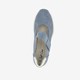 Dames ballerina's met klittenband blauw