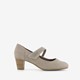 Dames pumps met bandje taupe