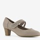 Dames pumps met bandje taupe