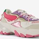 ONLY Shoes dames dad sneakers met roze zool