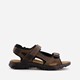 Leren heren sandalen bruin