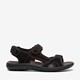 Leren heren sandalen zwart