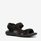 Leren heren sandalen zwart