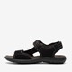 Leren heren sandalen zwart