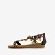 Dames sandalen met kettinkjes zwart