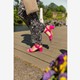 Dames sandalen met hak roze rood