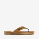 Heren teenslippers cognac