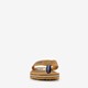 Heren teenslippers cognac