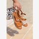 Dames sandalen beige goud