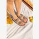 Leren dames slippers met panterprint