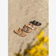 Leren dames slippers met studs goud