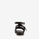 Dames sandalen zwart met studs