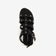 Dames sandalen zwart met studs