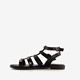 Dames sandalen zwart met studs