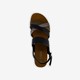 Dames sandalen zwart goud