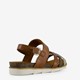 Dames sandalen bruin goud
