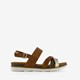Dames sandalen bruin goud