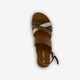 Dames sandalen bruin goud