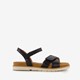 Leren dames sandalen zwart