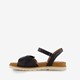 Leren dames sandalen zwart
