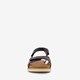 Leren dames sandalen zwart