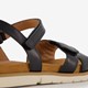 Leren dames sandalen zwart