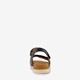 Leren dames sandalen zwart