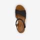 Leren dames sandalen zwart