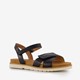 Leren dames sandalen zwart